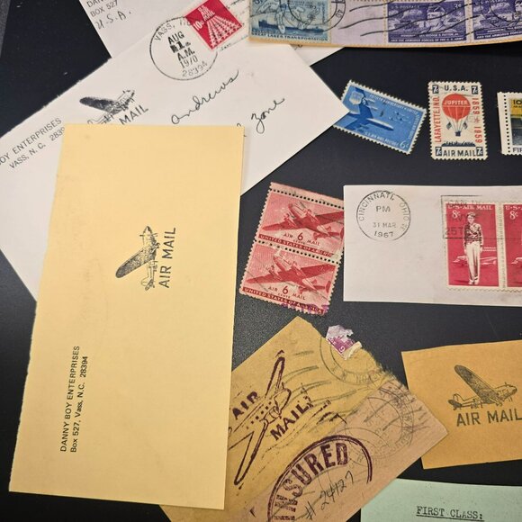 Vintage Air Mail Envelopes & Stamps United States Military and Air Mail LI3040 - Picture 6 of 10